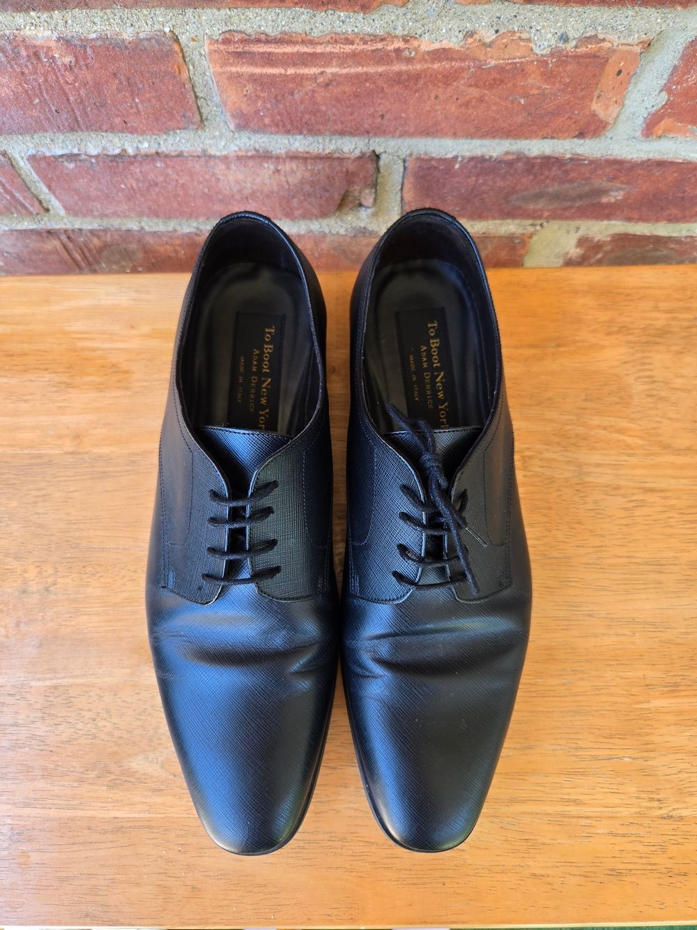 To Boot New York Mens Adam Oxford Shoes Black Leather Size 10 Dress Derby